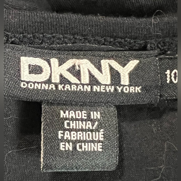 DKNY Black Silk and Cotton Dress Size Large - Picture 6 of 8
